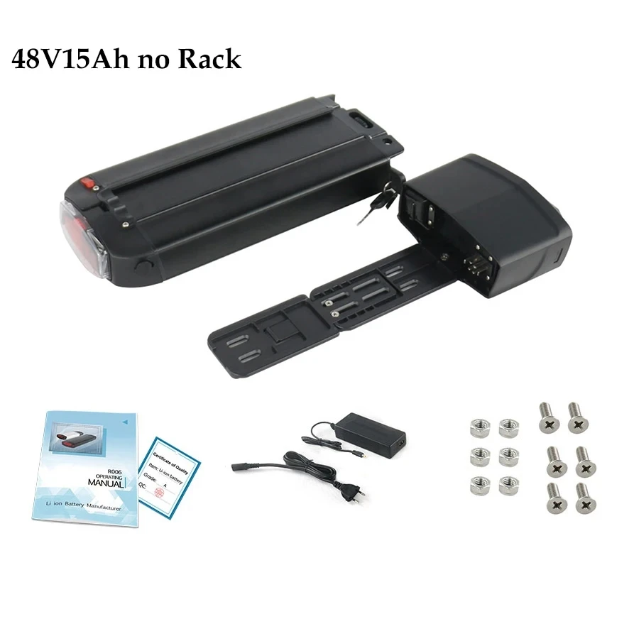 48V 27AH Gepäckträger 36V 19,2AH 15Ah 17,5Ah Lithium Leistungsstarker elektrischer Fahrrad-Akku für 1500W 1000W 750W 500W 350W – Detail 5