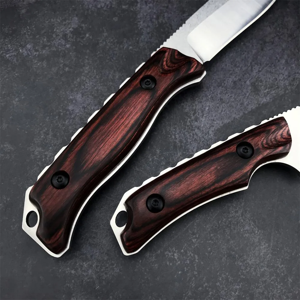 High Hardness Portable 15002 15017 Durable Fixed Knife 8Cr13Mov Blade Stable Wood Handle Outdoor Jungle Hiking Knives view 4