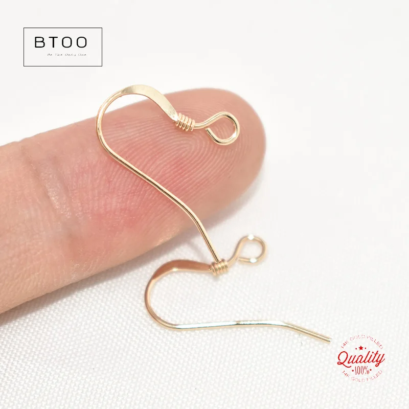 14K Goldfilled Ohrringdraht Flach mit Spirale (0,61mm) Goldener Ohrringdraht für Schmuckherstellung Ohrringe Zubehör Verschlüsse für DIY-Schmuck – Detail 13