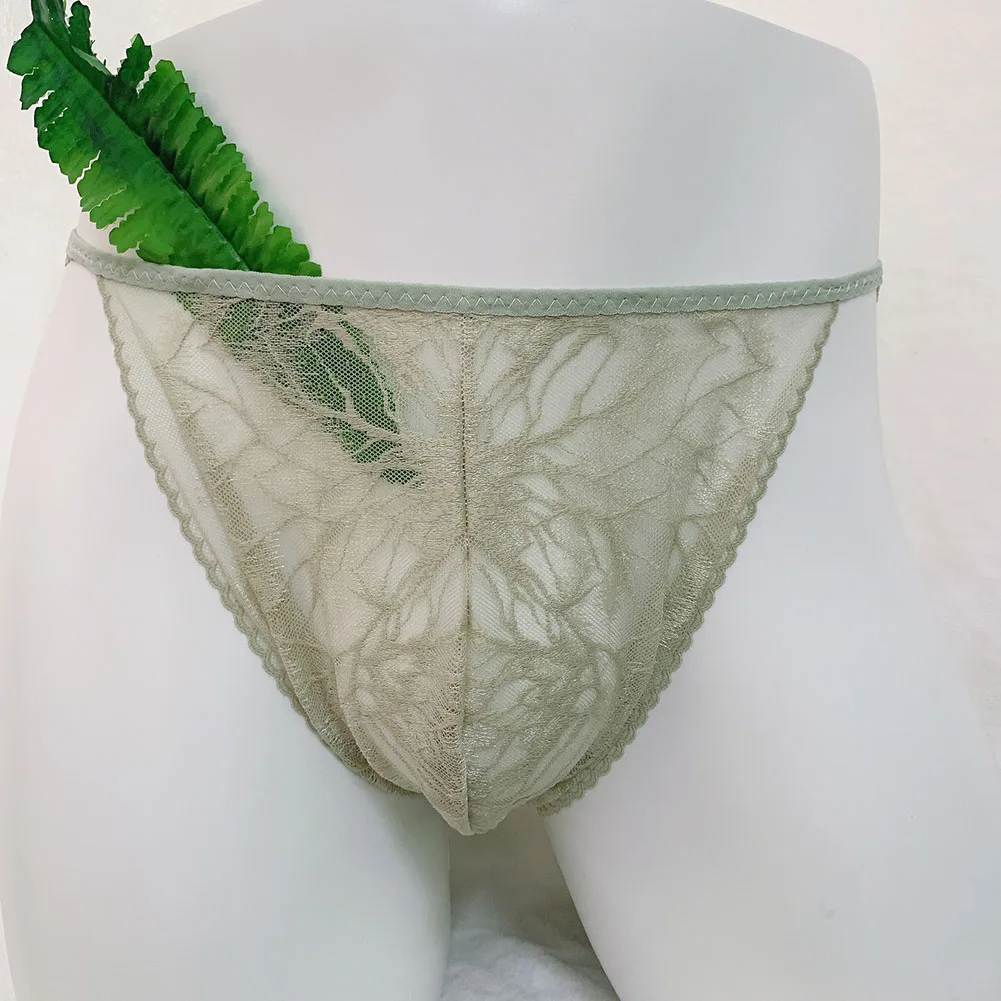 

Underwear Sheer Men Sexy Lingerie Comfortable Unisex Panties Seamless Lace Thin Briefs Transparent U Convex Underpants Men 2025