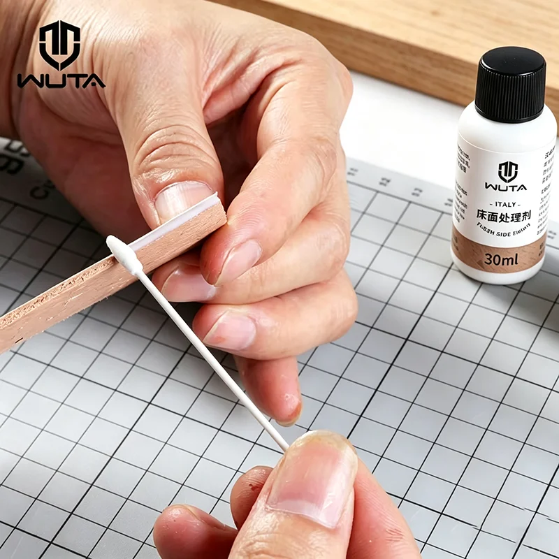 WUTA 1x30ml Leather Edge Finish Tokonole Gum Vegetable Tanned Leather Edge Sealing Coating Carnauba Creme Protective Wax Finish