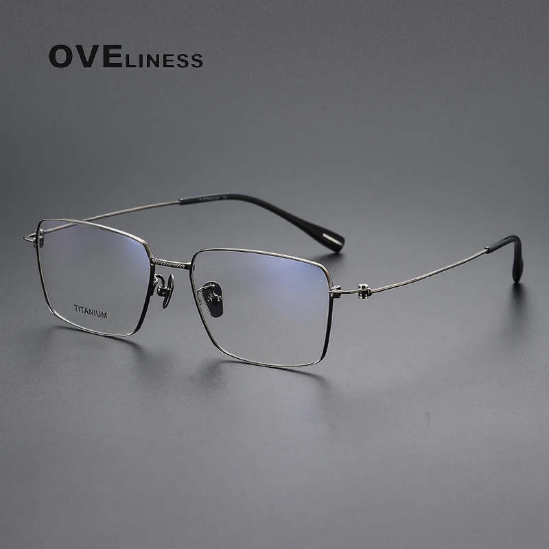 

Pure Titanium Glasses Frame for Men Metal half Prescription Square Eyeglasses frames 2024 male Myopia Optical Eyewear Spectacles