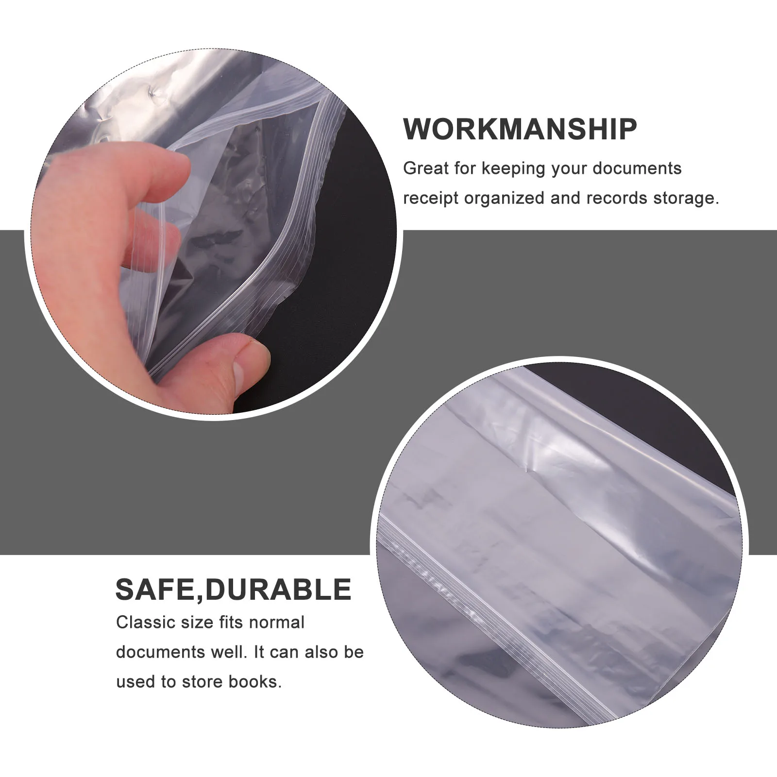 

10 Pcs Storage Bags File Transparent Water Proof Paintings Pouches White Document