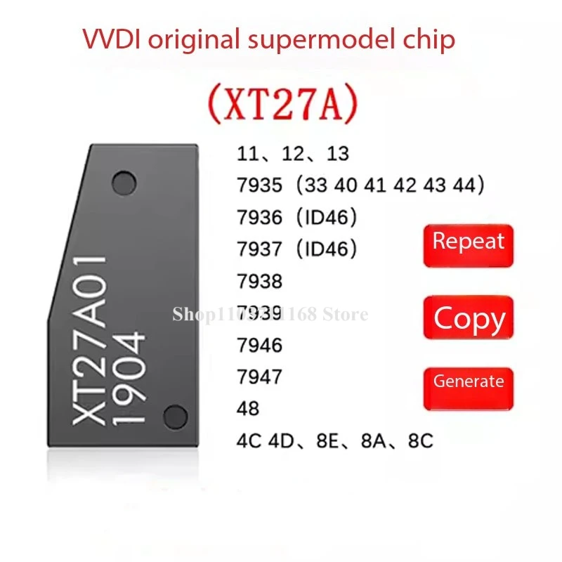 

5pcs VVDI Super Chip XT27A Transponder for ID46/40/43/4D/8C/8A/T3/47/8A Chip for VVDI2 VVDI Key Tool for VVDI MINI KEY TOOL