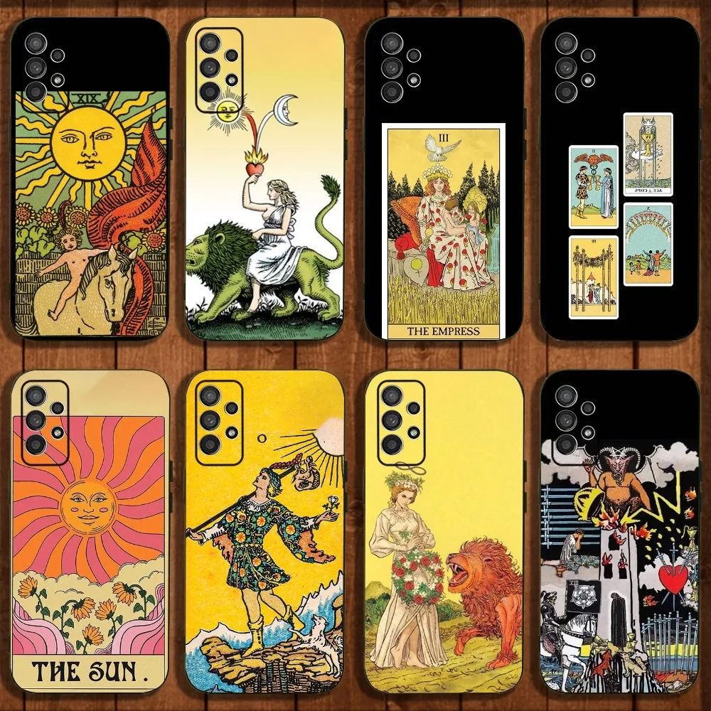 Egypt M-Mysterious Tarot Phone Case For Samsung Galaxy A13,A21s,A22,A31,A32,A52,A53,A71,A80,A91 Soft Black Cover