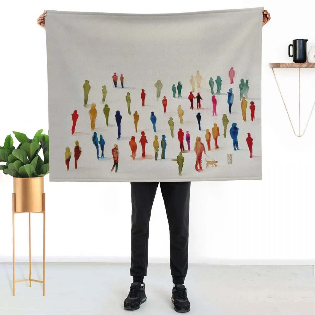 Peaceful people Throw Blanket for winter Luxury Throw Soft Big Beach Weighted Hairy Blankets