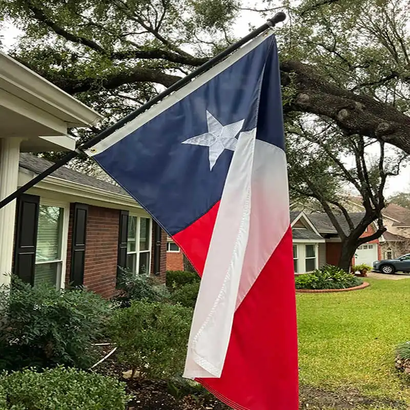 

Embroidered Texas Flag USA Banner 3x5 Feet Oxford Nylon Durable Waterproof Brass Grommets Stitched American Flags Banners