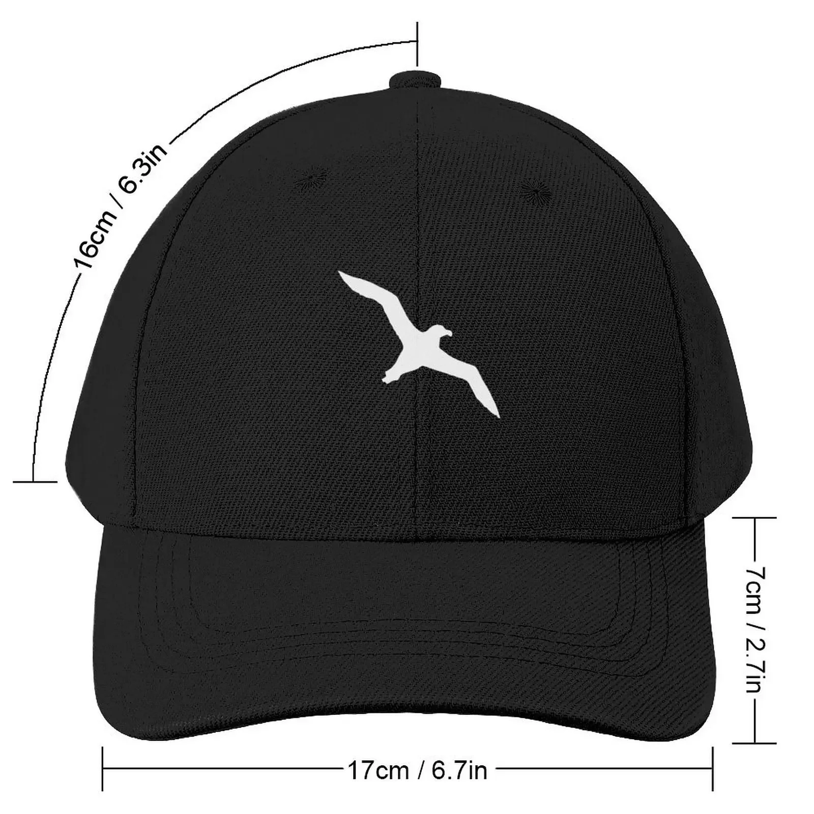 The Albatross That Observes The Ocean Seabird Silhouette Baseball Cap Hat Baseball Cap Streetwear Boy Child Women's