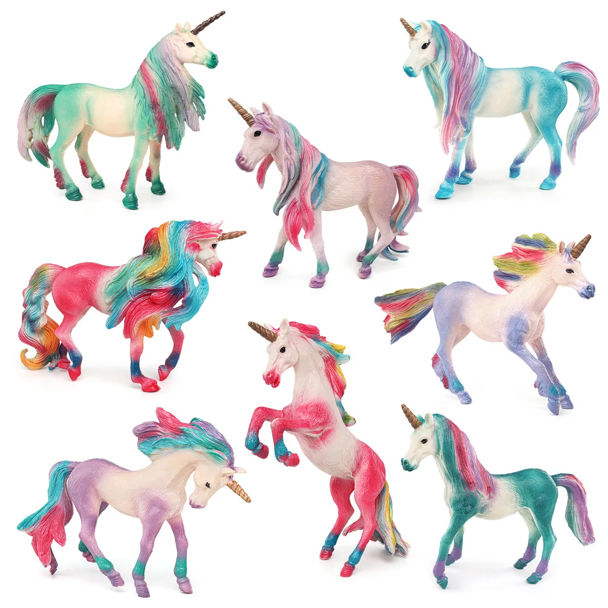 Large Solid Unicorn Figurine Realistic Western Mythical Animal Model Fantasy Creature Sculpture Home Desktop Decoration Ornament