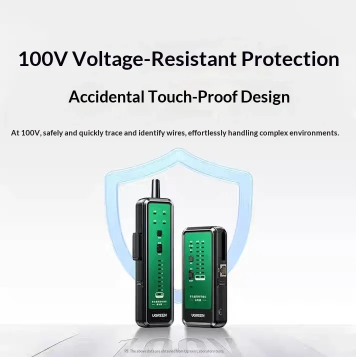 UGREEN NW328 Network Cable Tracker Tester POE Wire Finder Rechargeable Type C for LAN Telephone Line