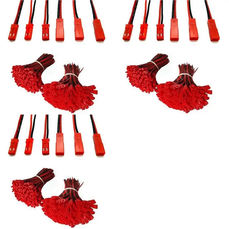 FULL-150 Pairs 10Cm JST Connector Plug Cable Male+Female For RC Battery,JST Pair Of Plug With Cord