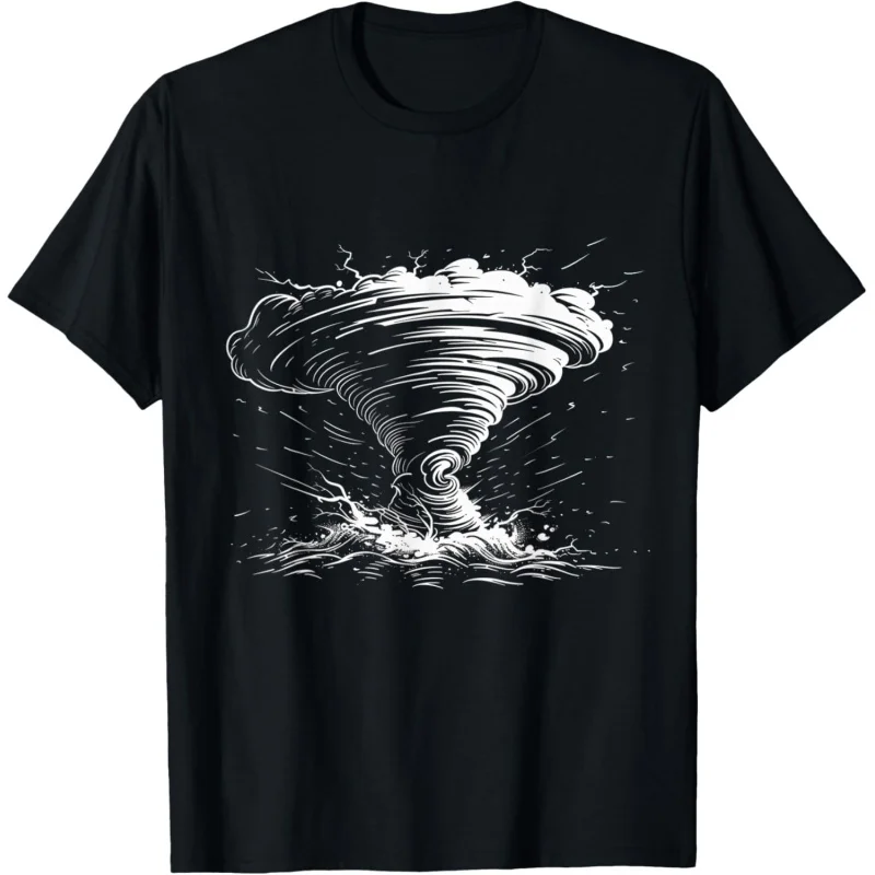 Storm Chase Tornado Meteorologist Pattern Printed T-shirt