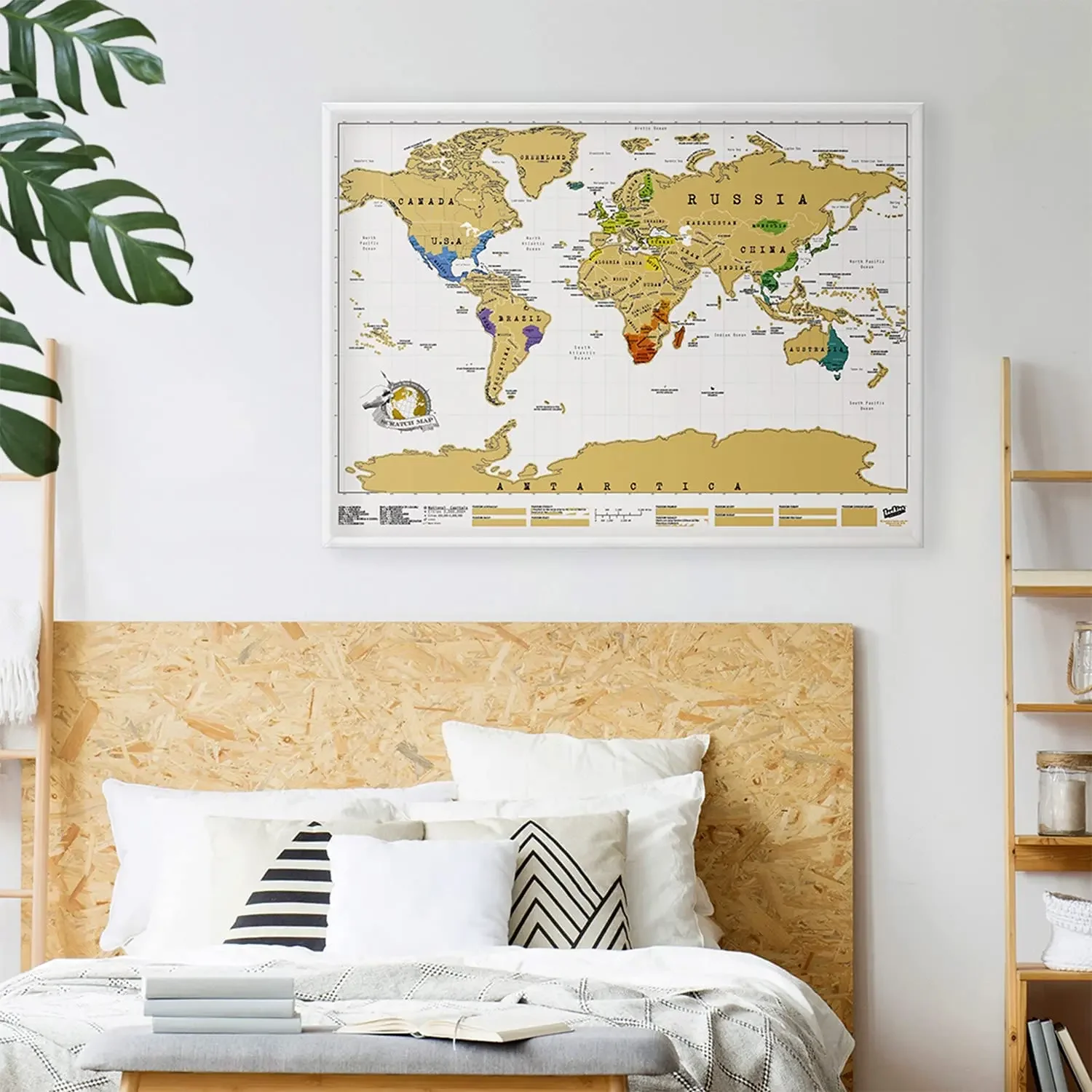 1 ps Deluxe Edition Scratch Maps With Scratch Off Layer Visual Travel Journal Maps For Educatioin Wall Sticker 88 x 52cm