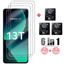 6in1 For Xiaomi 13T Tempered Glass Xiaomi 13T Screen Protector Protective Phone Lens Film For Xiaomi 13T Pro