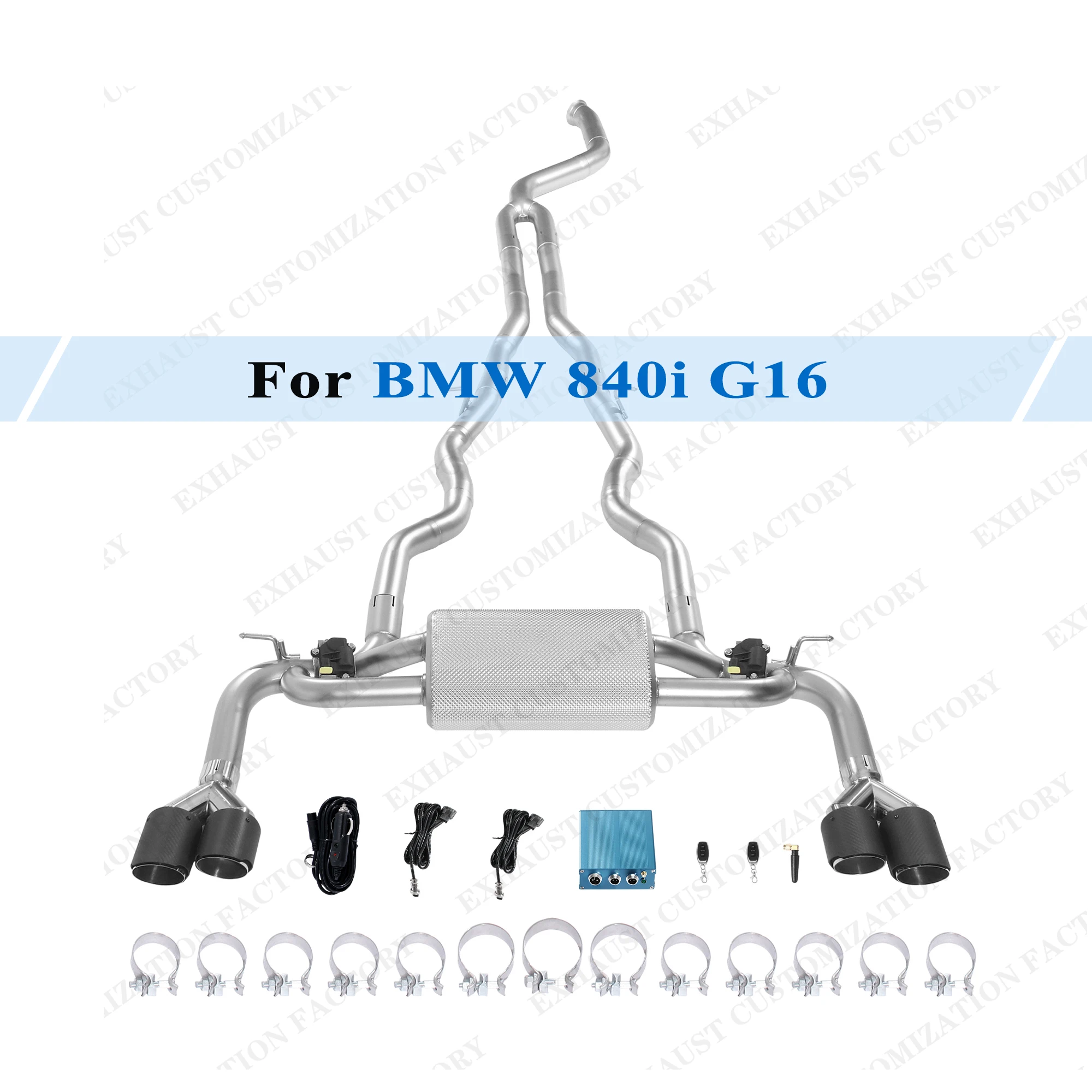 

Для BMW 840i G16 Performance Exhuast System клапанный глушитель электрический вакуумный клапан настраиваемый пульт дистанционного управления теплозащитная пленка