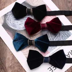 high quality summer new velvet bow tie personality jacquard fashion bow tie casual velvet bow tie