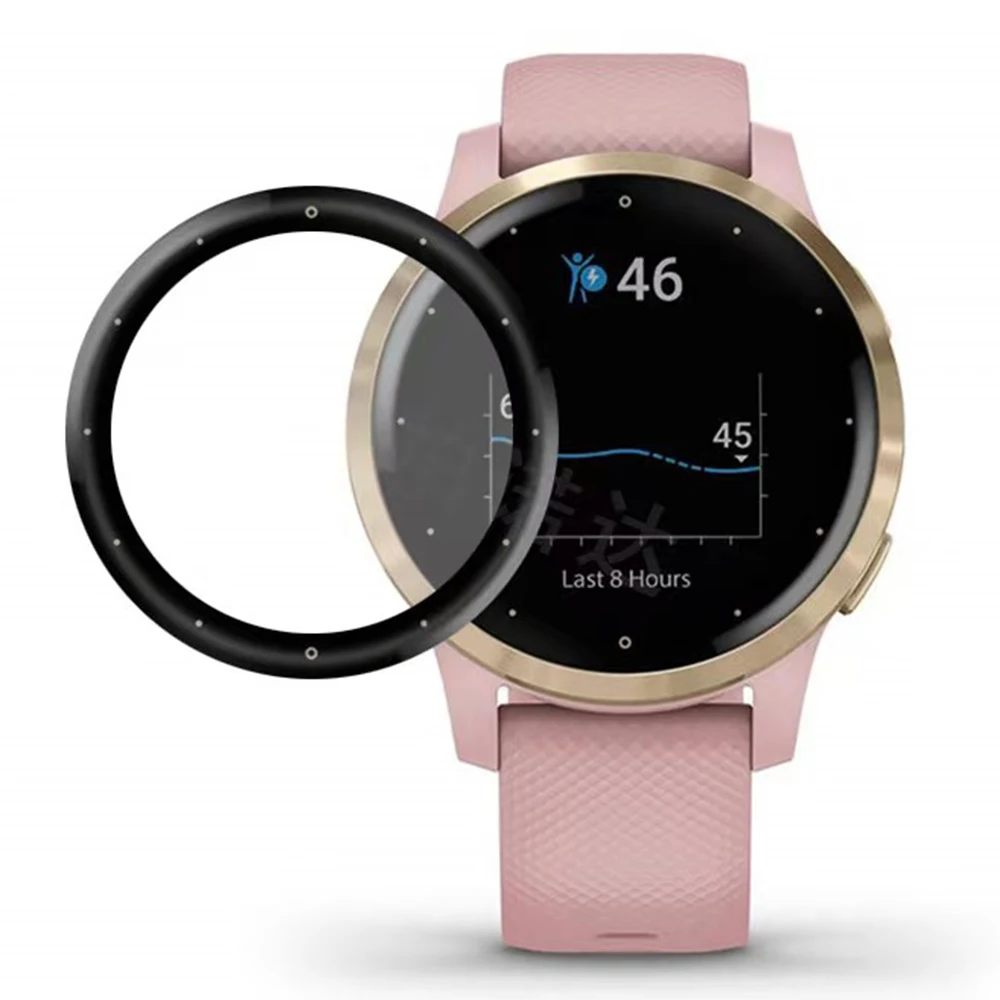 Garmin Vivoactive 4s、スクリーン保護、スクラッチ防止ウォッチプロテクター、1個、2個、3個用の3D湾曲複合フィルム