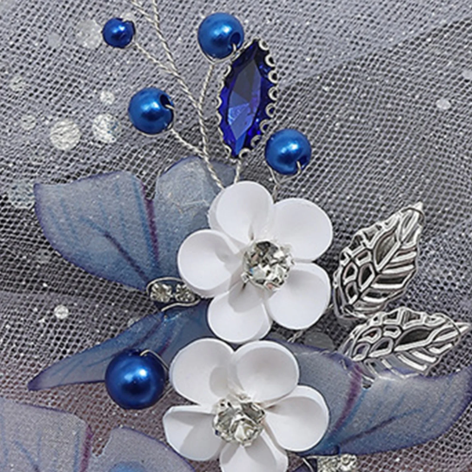 

Handmade Ceramic Flower Pink/Blue Butterfly Hairpins Wedding Hair Accessories Fairy Side Hair Clip Bridal Headwear for Hairstyle