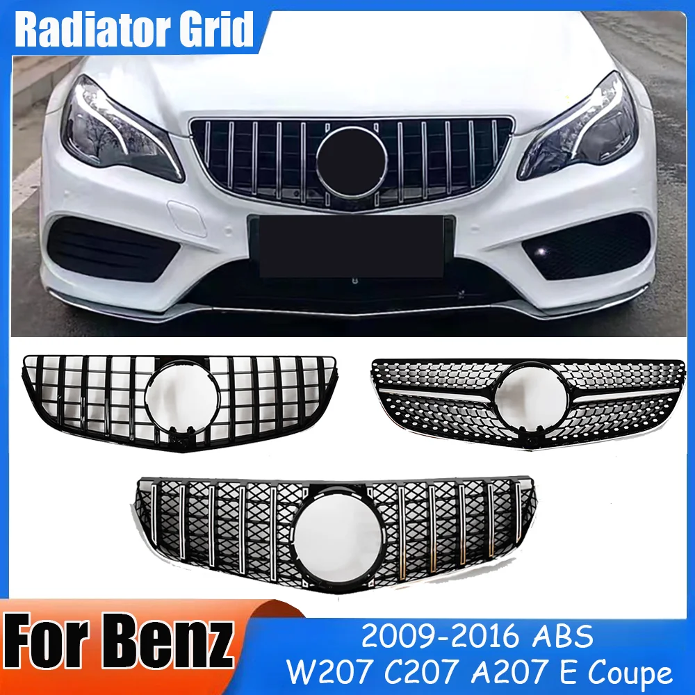 Sport Front Air Vent Radiator Grid For Mercedes Benz W207 C207 A207 E Coupe 2009-2016 Bumper Grille Grill Car Trim Accessories