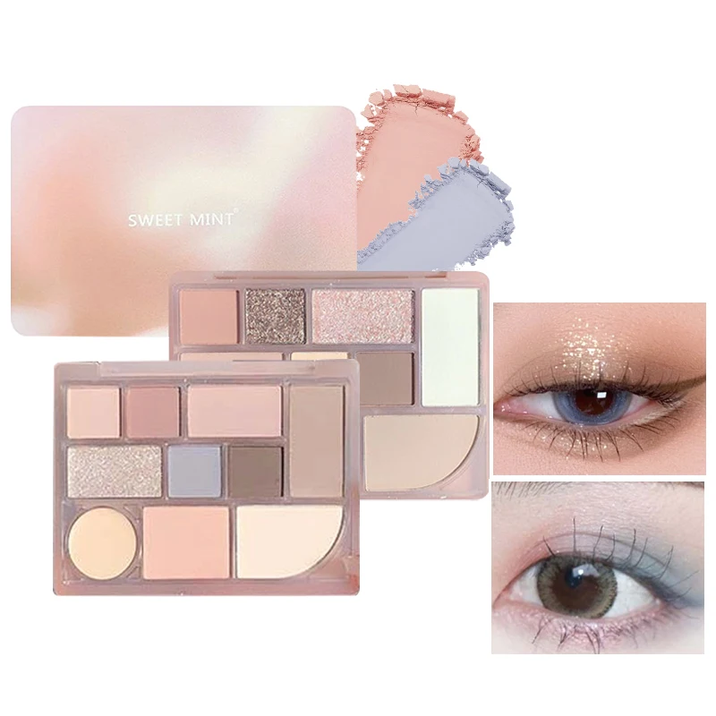 Schönheit Ziegel Lidschatten, Akte, Lidschatten erröten Grundfarbe matt Highlight Nase Schatten Konturierung Make-up umfassende Platte
