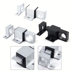 Door Bolt Latch Automatic Door Spring Bounce Lock Window Gate Security Pull Ring Aluminum Alloy Anti-Theft Self Closing Latch