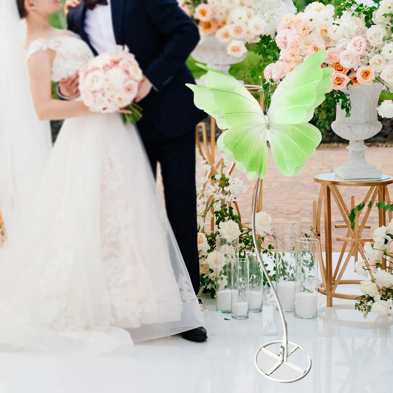 Gauze Butterfly Backdrop DIY Display Large 3D Flower Butterflies Decoration for Birthday Bridal Shower Party Indoor Outdoor