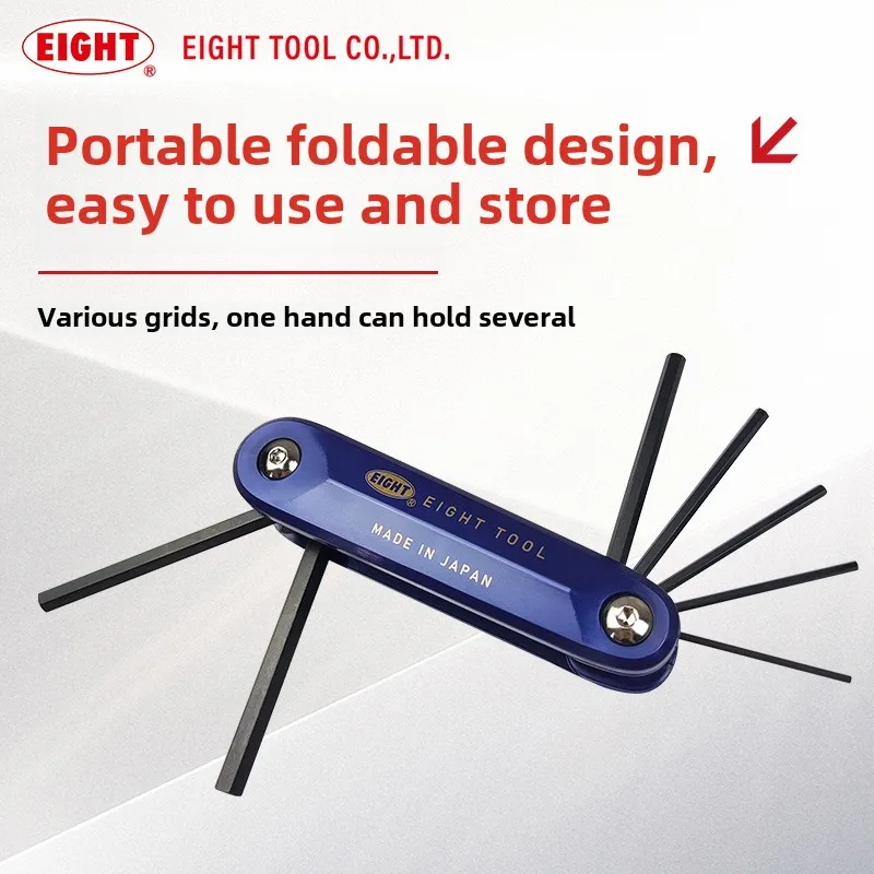 اليابانية بولي ثمانية للطي عرافة مفتاح مجموعة KPH-1 جيب صغير عرافة مفك متري كيت