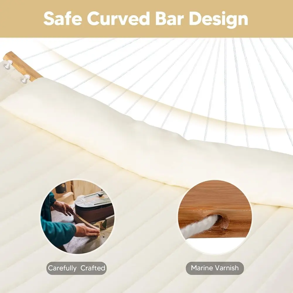 Outdoor Hanging Tree Hammock for Large Stand, Beige