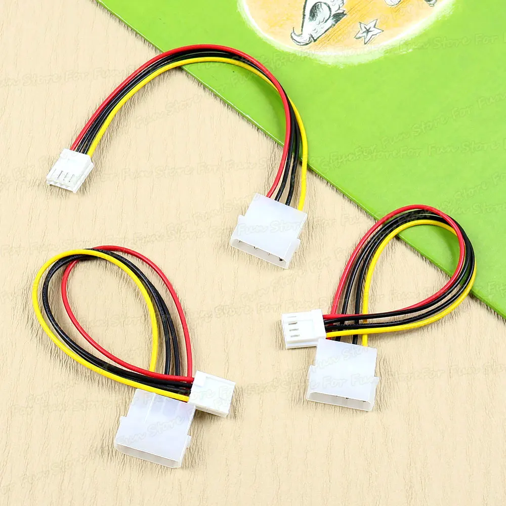 For-Fun 1/2/5/10PCS Big 4Pin Molex to Small 4Pin Convert Power Cord FDD Floppy Disk Drive Cable IDE to Power Connection Wire