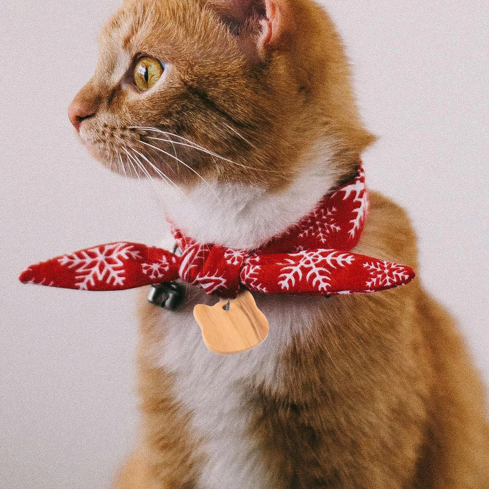 

3pcs Cat Head Wooden Pet for Collar Custom Name Lost ID Puppy Accessories Tag Pet Dog Name Tags Wooden Tags Dog Collar Tag