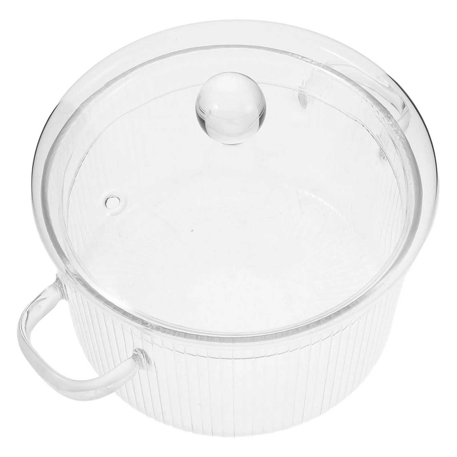 

High Borosilicate Glass Pot Lid 1600ml Stove Simmer Pot Soup Milk Baby Food Cooking Bowl Glass Cooking Bowls Milk Pan