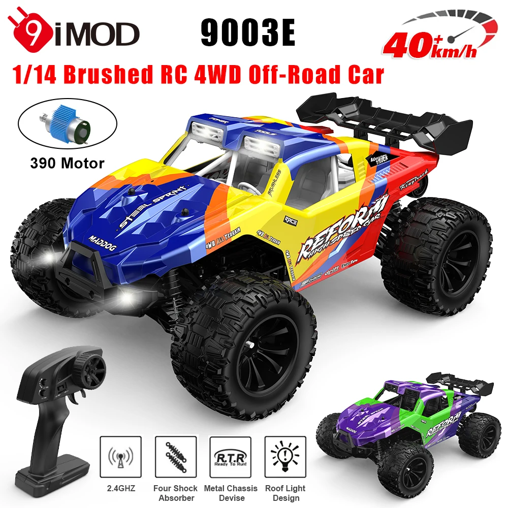 9IMOD 9003E RC Off-Road Car 1/14 2.4G 40KM/H 30A WaterProof ESC For Rock Sand Grass Road