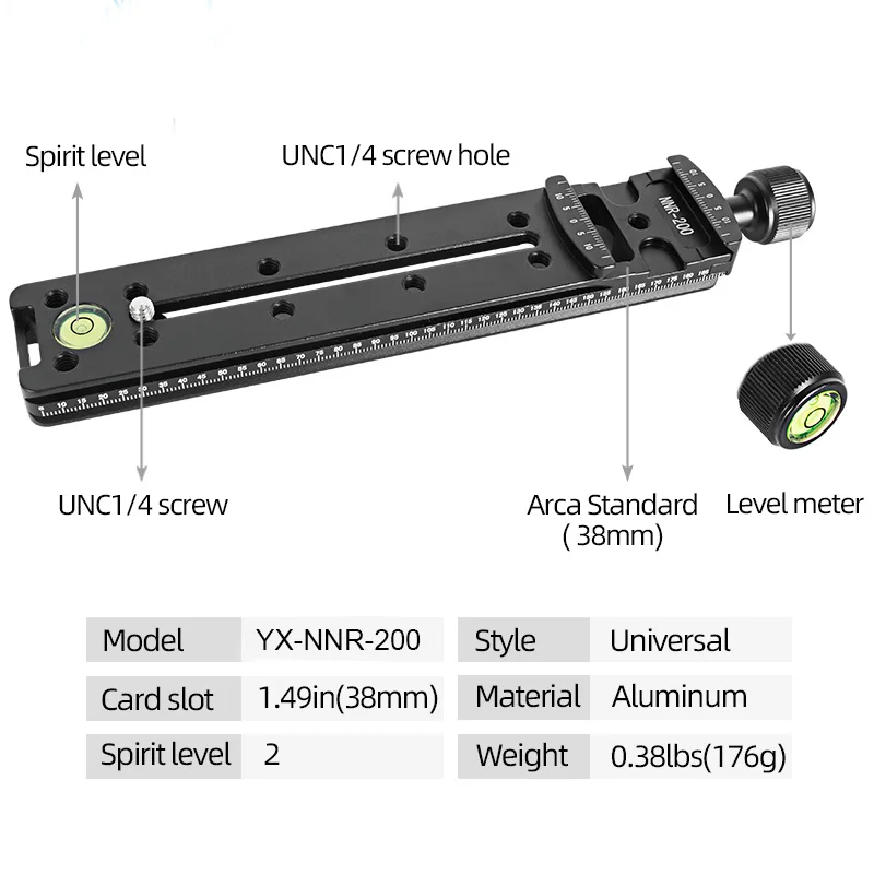 Aluminum CNC Quick Release Plate Rail Nodal Slide Metal Clamp Adapter For Arca swiss Macro Panoramic shoot DSLR Camera Lens