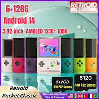 Retroid Pocket Classic RP Classic Retro Video Game Consoles Handheld Game Consoles Android 14 3.92 AMOLED Screen PSP PS2 6 Keys