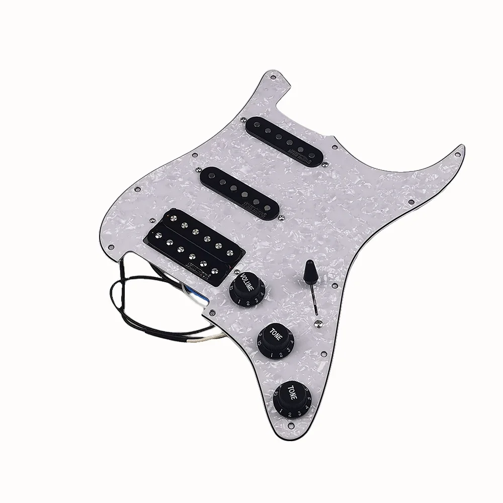 

Wilkinson Pickguard Pickup Single Coil Humbucker Pickup Black SSH 7-Way Type Fully Loaded Guitar Pickup Prewired