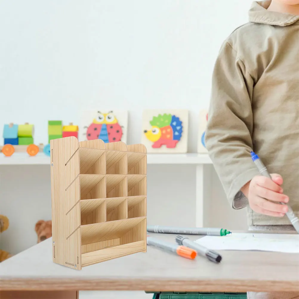 

Wooden Desk Organizer Pen Holder Storage Box Multi-Functional Office Supplies Rack Diy Pencil Caddy For Home School Wood Pencil