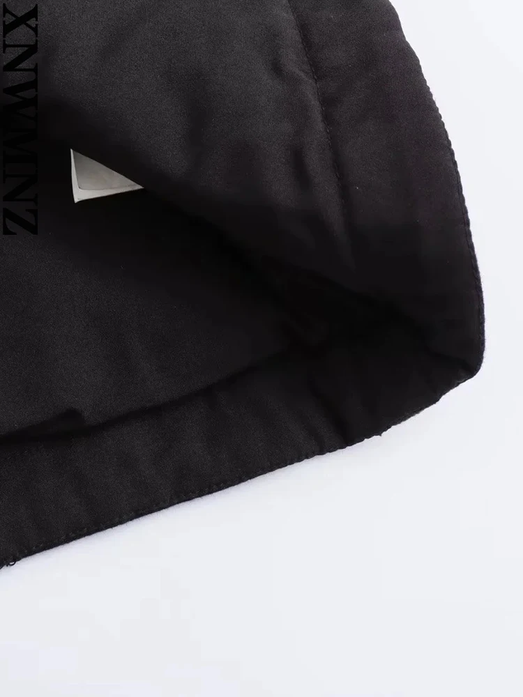 XNWMNZ Women\'s Fashion 2023 Contrast Embroidered Crop Waistcoat Women Retro O Neck Sleeveless Versatile Female Vest