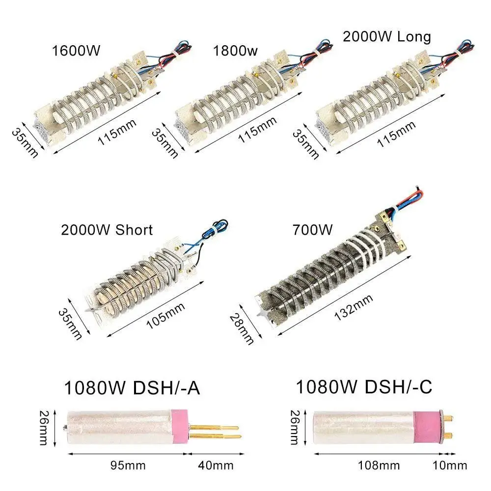 Electric Heating 230V 700W -2000W Heating Core for Handheld Hot Air Plastic Welder Tool Parts Accessories