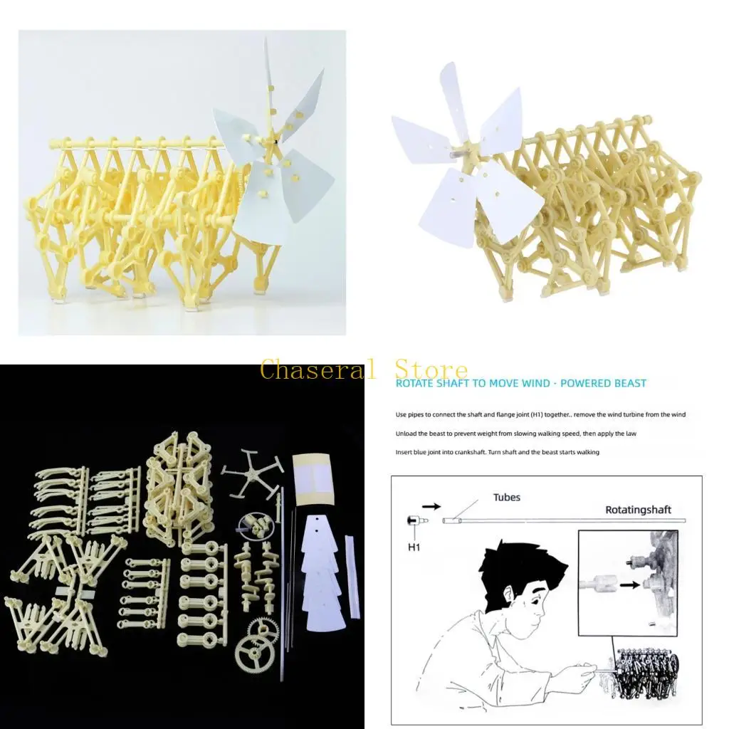 E7CE прогулочная модель Strandbeest с приводом от энергии ветра STEM обучающий образовательный проект игрушка для мальчиков и