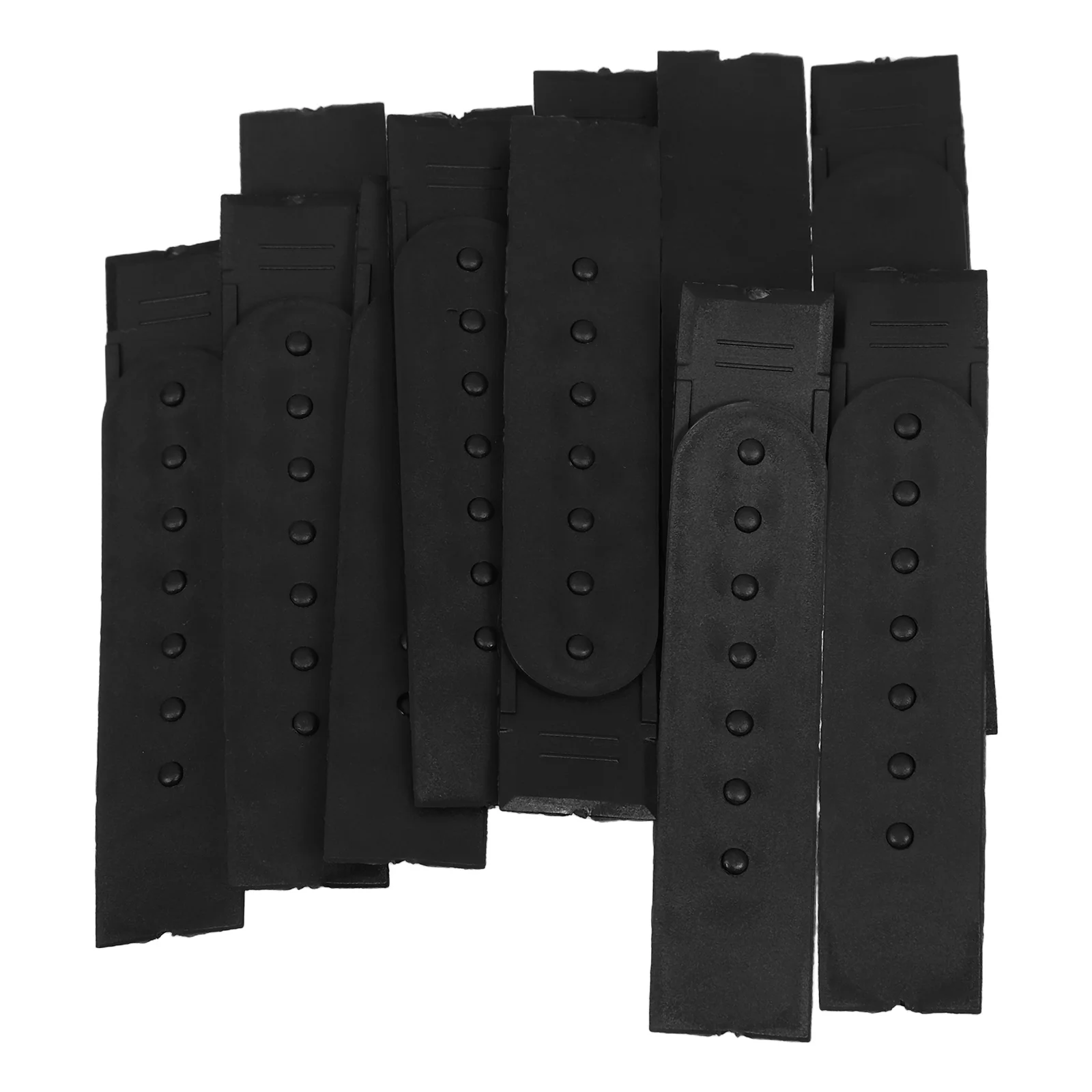 

12pcs Black Adjustable Snapback Buckle Strap for Baseball Cap PE Plastic Hat Replacement Versatile Labor Protection