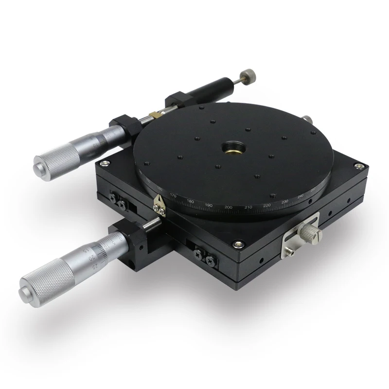 Install the running-in rotary slide manual shift stage precision micro-adjustment frame XR axis 125-C combination platform