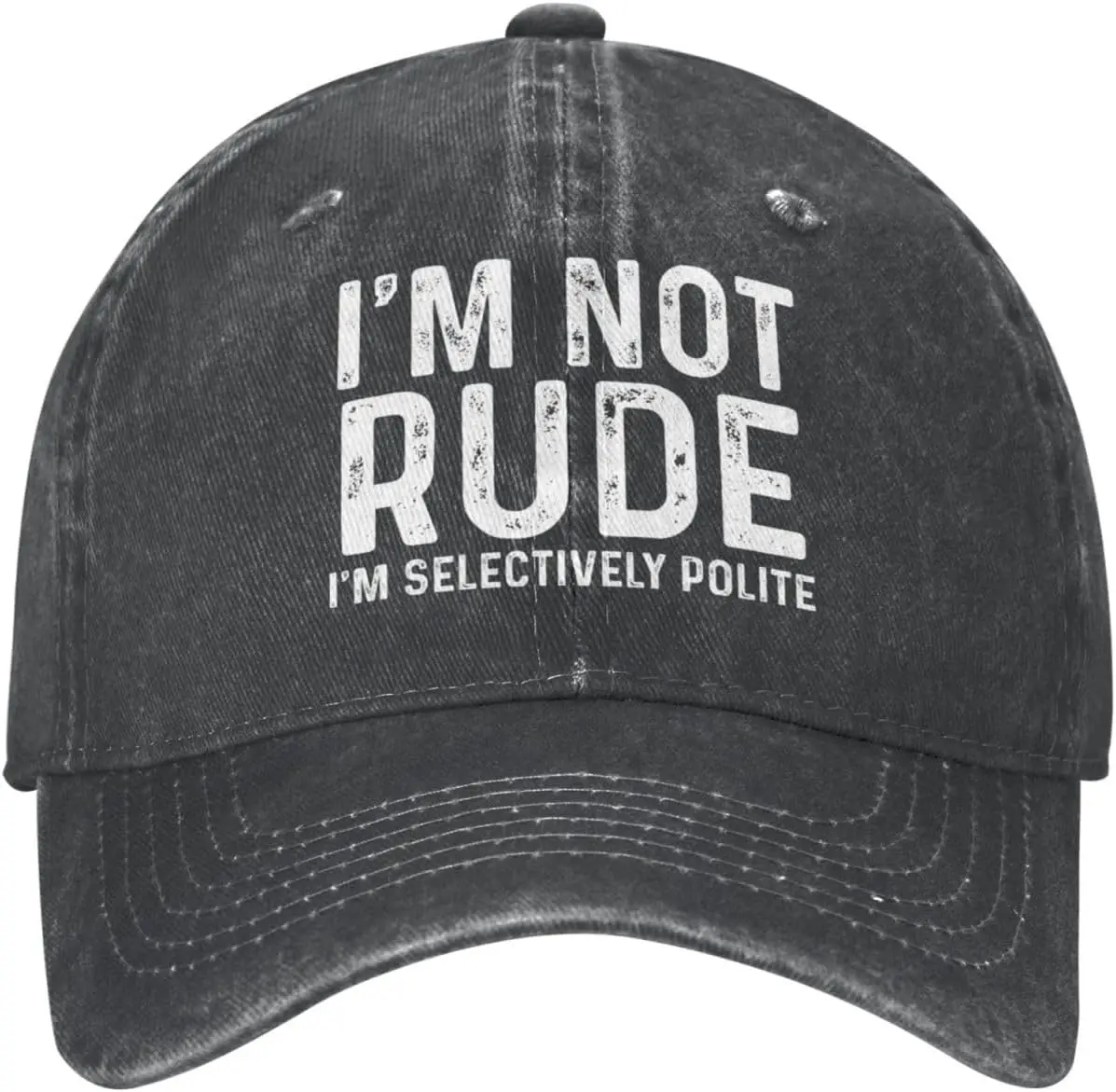 Sombrero de béisbol para mujer, gorro de moda, I'm Not Rude, I'm selective Polite