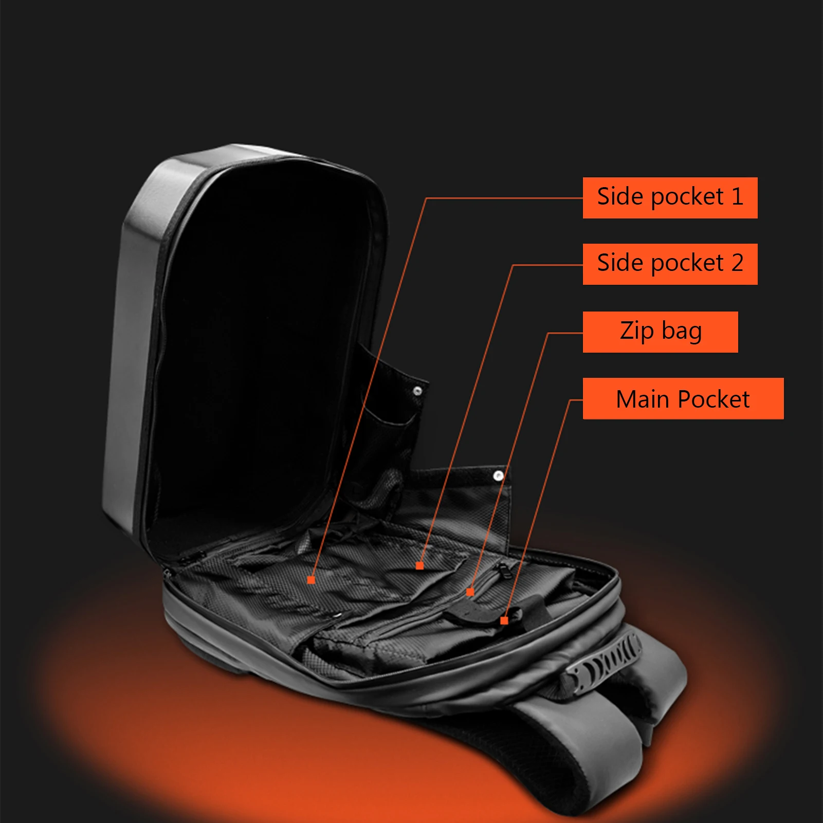 for Riding LED Display BT APP Control DIY Light-up Helmet Bag for Bikers Backpack for Motorcycle Riders Motorcycle Backpack