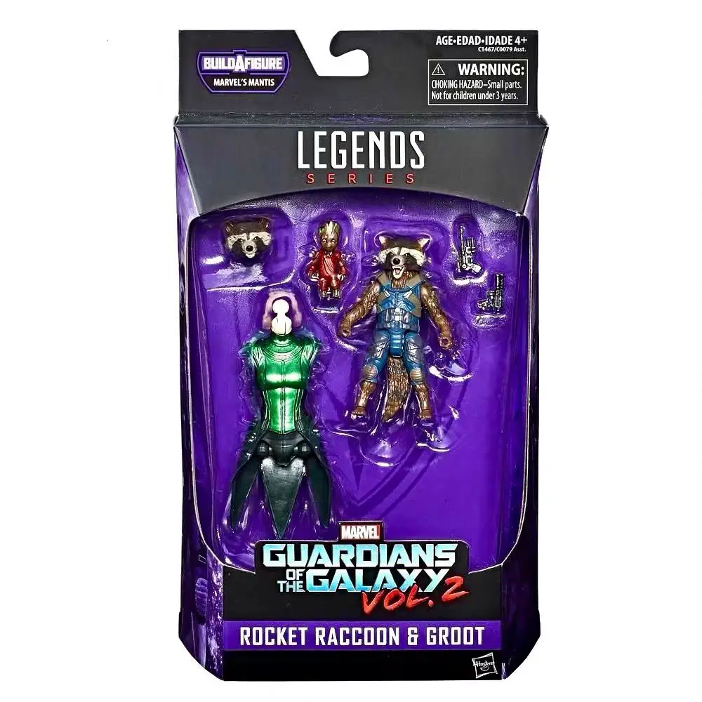 Authentic product,Special OfferOriginal Hasbro Marvel Legends Series ROCKET RACCOON & GROOT Action