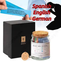 Bible Verses in A Jar Bible Verse Jar Spanish English Christian Scripture Prayer Hope Jar for Spiritual Growth Christian Gifts