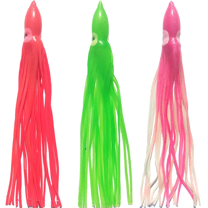 3pcs 24cm 28cm 32cm Replacement Octopus Skirts Trolling Lures skirt octopus soft fishing lure Rigged skirt Marlin Tuna Pakula