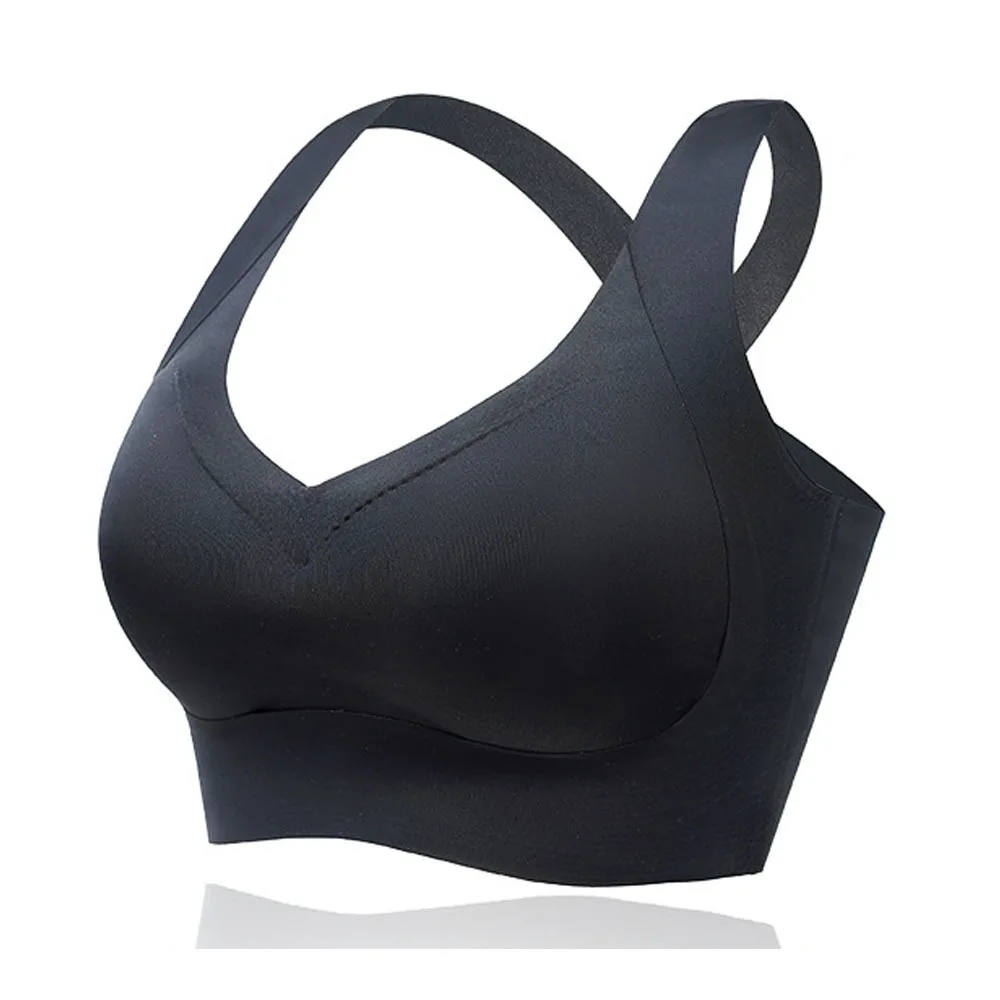 

Новый дышащий спортивный бюстгальтер-топ без косточек, бесшовный, из хлопка, удобный в носке, однотонный спортивный жилет