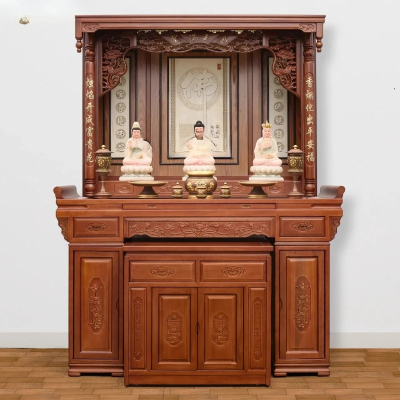 

Подставка для благовоний из массива дерева, для алтаря, Бог богатства, простой алтарь, для домашнего использования, буддийский алтарь, новый китайский стиль