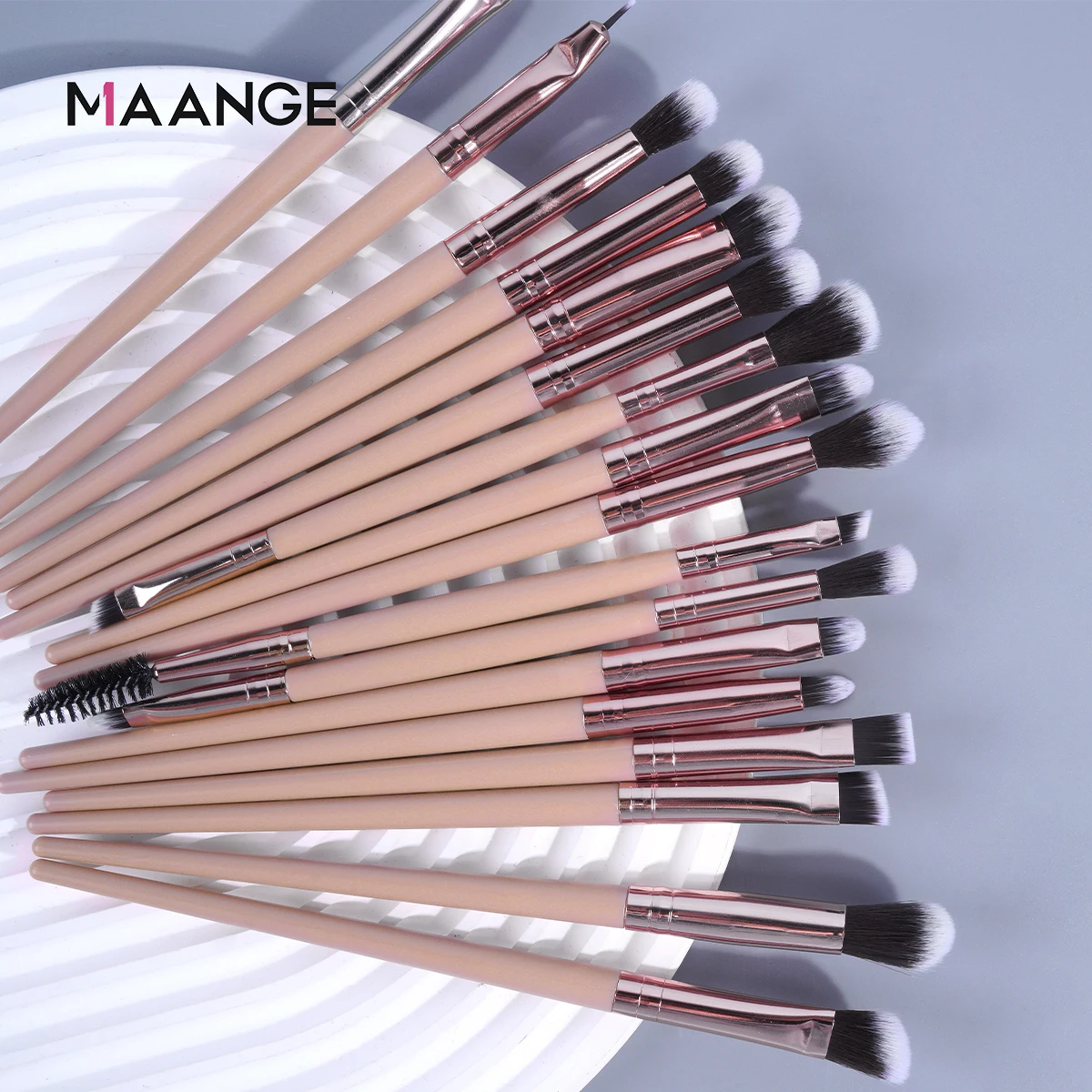 MAANGE 20PCS Makeup Brushes Kit Cosmetic Foundation Powder Blush Lip Eye Shadow Brow Brush Make Up Full Set Tools for Beginner