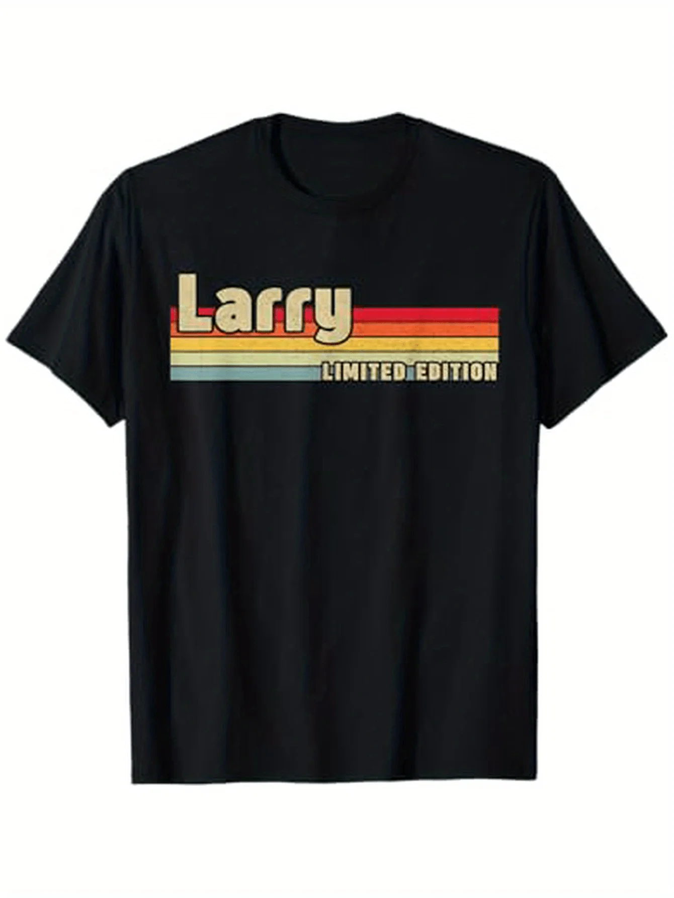 

Футболка с графическим рисунком Larry Limited Edition — 100% хлопок, эластичный крой, повседневная футболка унисекс с ретро-принтом, круглым вырезом, всесезонная комбинация